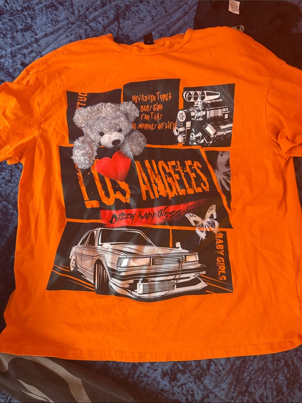 Orange  Graphic  T-Shirt